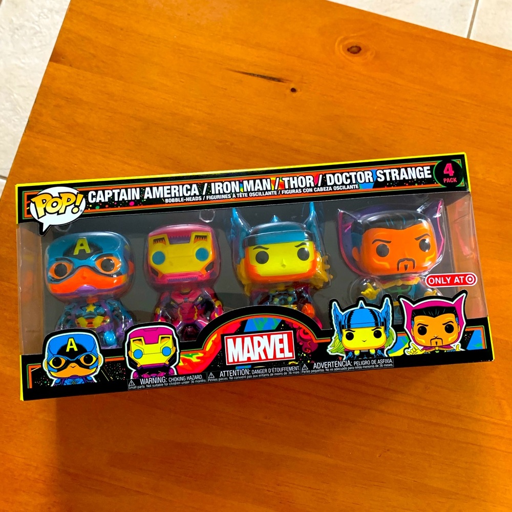 Marvel Funko Pop! Target Exclusive 4 Pack - Iron Man, Thor, Cap, Dr Strange